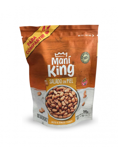 Maní Pelado Salado King Doy Pack x 500 g