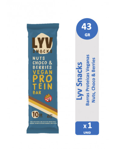Barra Proteica Vegana Lyv Snacks -...
