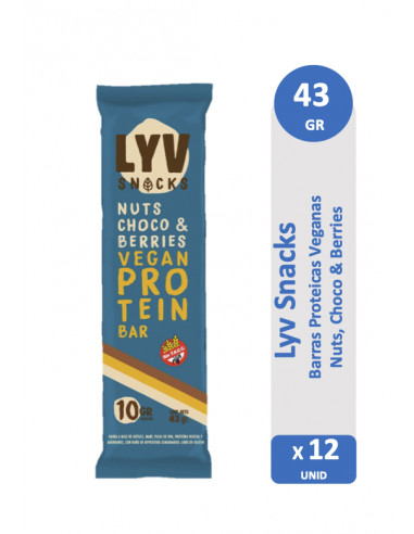 Barra Vegana Proteica Lyv Snacks -...