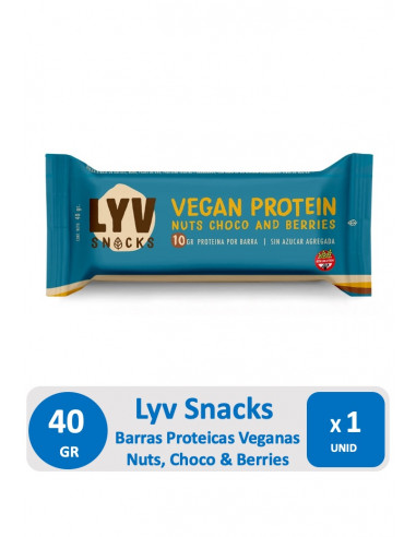 Barra Proteica Vegana Lyv Snacks -...